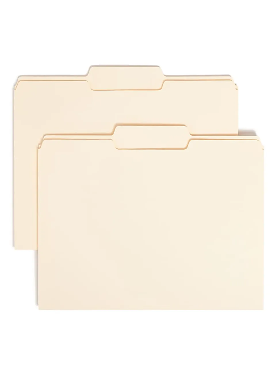 Smead® Selected Tab Position Manila File Folders, Letter Size, 1/3 Cut, Position 2, Pack Of 100