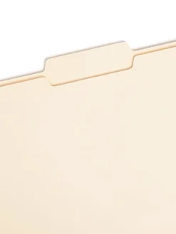 Smead® Selected Tab Position Manila File Folders, Letter Size, 1/3 Cut, Position 2, Pack Of 100