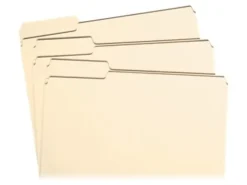Smead® Selected Tab Position Manila File Folders, Letter Size, 1/3 Cut, Position 1, Pack Of 100