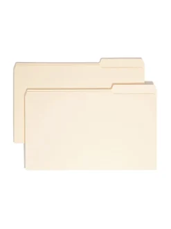 Smead® Selected Tab Position Manila File Folders, Legal Size, 1/3 Cut, Position 2, Pack Of 100