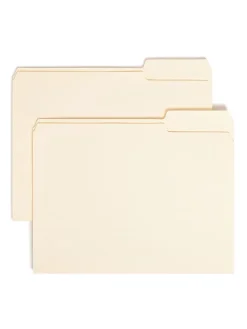 SmeadĀ® Selected Tab Position Manila File Folders, Letter Size, 1/3 Cut, Position 3, Pack Of 100