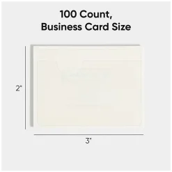 Smead® Self-Adhesive Poly Pockets, 3" x 4-1/16", Clear, Business Card Size, Box Of 100