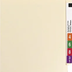 Smead® Shelf-Master® End-Tab Fastener Folders, Straight Cut, Letter Size, 100% Recycled, Manila, Pack Of 50