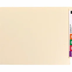 Smead® Shelf-Master® End-Tab Fastener Folders, Straight Cut, Letter Size, 100% Recycled, Manila, Pack Of 50