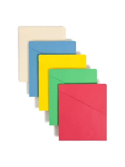 Smead® Slash File Jackets Convenience Pack, 9 1/2" x 11 3/4", Assorted Colors (No Color Choice), Pack Of 25