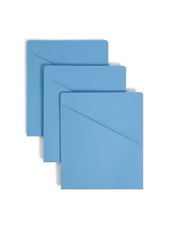 Smead® Slash File Jackets Convenience Pack, 9 1/2" x 11 3/4", Blue, Pack Of 25