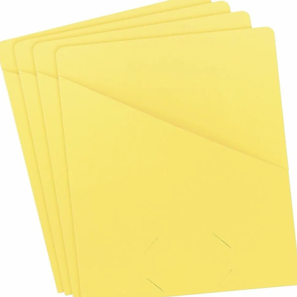 Smead® Slash File Jackets Convenience Pack, 9 1/2" x 11 3/4", Yellow, Pack Of 25