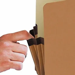 Smead® Straight-Cut Tab Redrope File Pockets, Legal Size, 3 1/2" Expansion, 30% Recycled, Redrope, Box Of 50