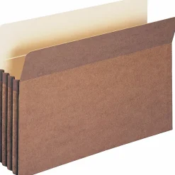 Smead® Straight-Cut Tab Redrope File Pockets, Legal Size, 3 1/2