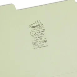 Smead® SuperTab® File Folders, Letter Size, 1/3 Cut, Assorted Pastel Colors, Box Of 100