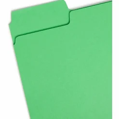 Smead® SuperTab® File Folders, Letter Size, 1/3 Cut, Assorted Colors, Box Of 100
