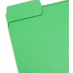 Smead® SuperTab® File Folders, Letter Size, 1/3 Cut, Green, Box Of 100