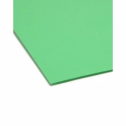 Smead® SuperTab® File Folders, Letter Size, 1/3 Cut, Green, Box Of 100