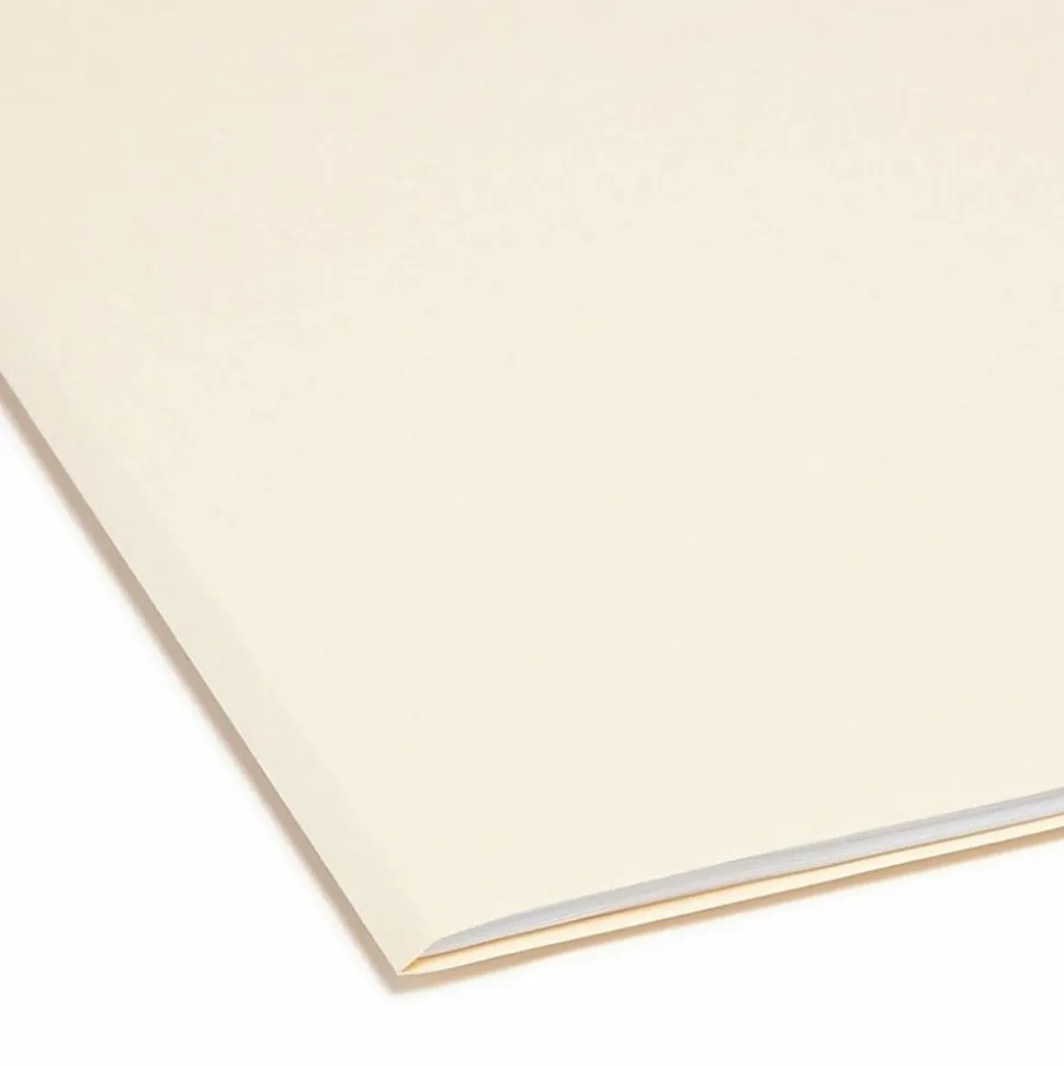 Smead® SuperTab® File Folders, Letter Size, 1/3 Cut, Manila, Box Of 100
