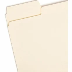Smead® SuperTab® File Folders, Letter Size, 1/3 Cut, Manila, Box Of 100