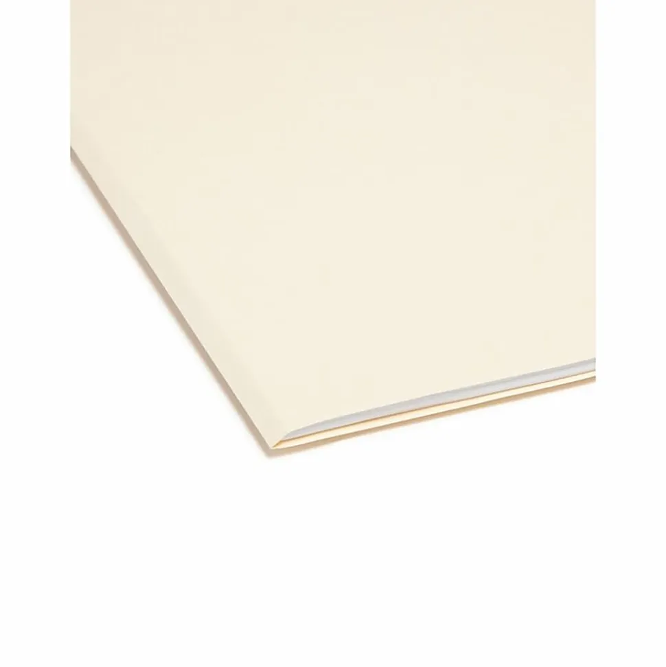 Smead® SuperTab® File Folders, Legal Size, 1/3 Cut, Manila, Box Of 100