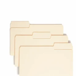 Smead® SuperTab® File Folders, Legal Size, 1/3 Cut, Manila, Box Of 100