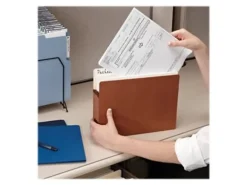 Smead® SuperTab® File Pockets, Letter Size, 3 1/2" Expansion, 30% Recycled, Redrope, Box Of 25