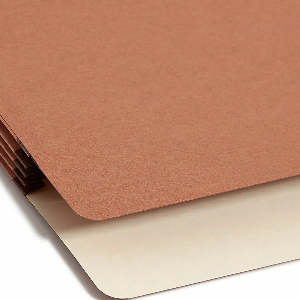 Smead® SuperTab® File Pockets, Straight Cut, Letter Size, 30% Recycled, Redrope, Box Of 25