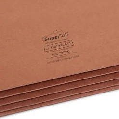 Smead® SuperTab® File Pockets, Straight Cut, Letter Size, 30% Recycled, Redrope, Box Of 25
