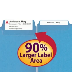 Smead® SuperTab® Heavyweight File Folders, Letter Size, Assorted Colors, Box Of 50