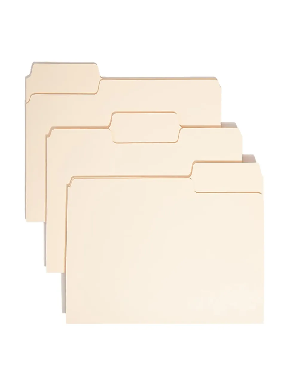 Smead® SuperTab® Heavyweight File Folders, Letter Size, 1/3 Cut, Manila, Box Of 50