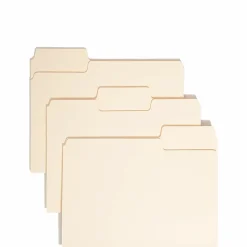 Smead® SuperTab® Heavyweight File Folders, Letter Size, 1/3 Cut, Manila, Box Of 50