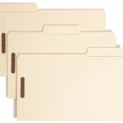 Smead® SuperTab® Manila Fastener Folder, Legal Size, Box of 50