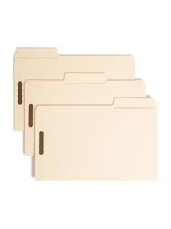 Smead® SuperTab® Manila Fastener Folder, Legal Size, Box of 50