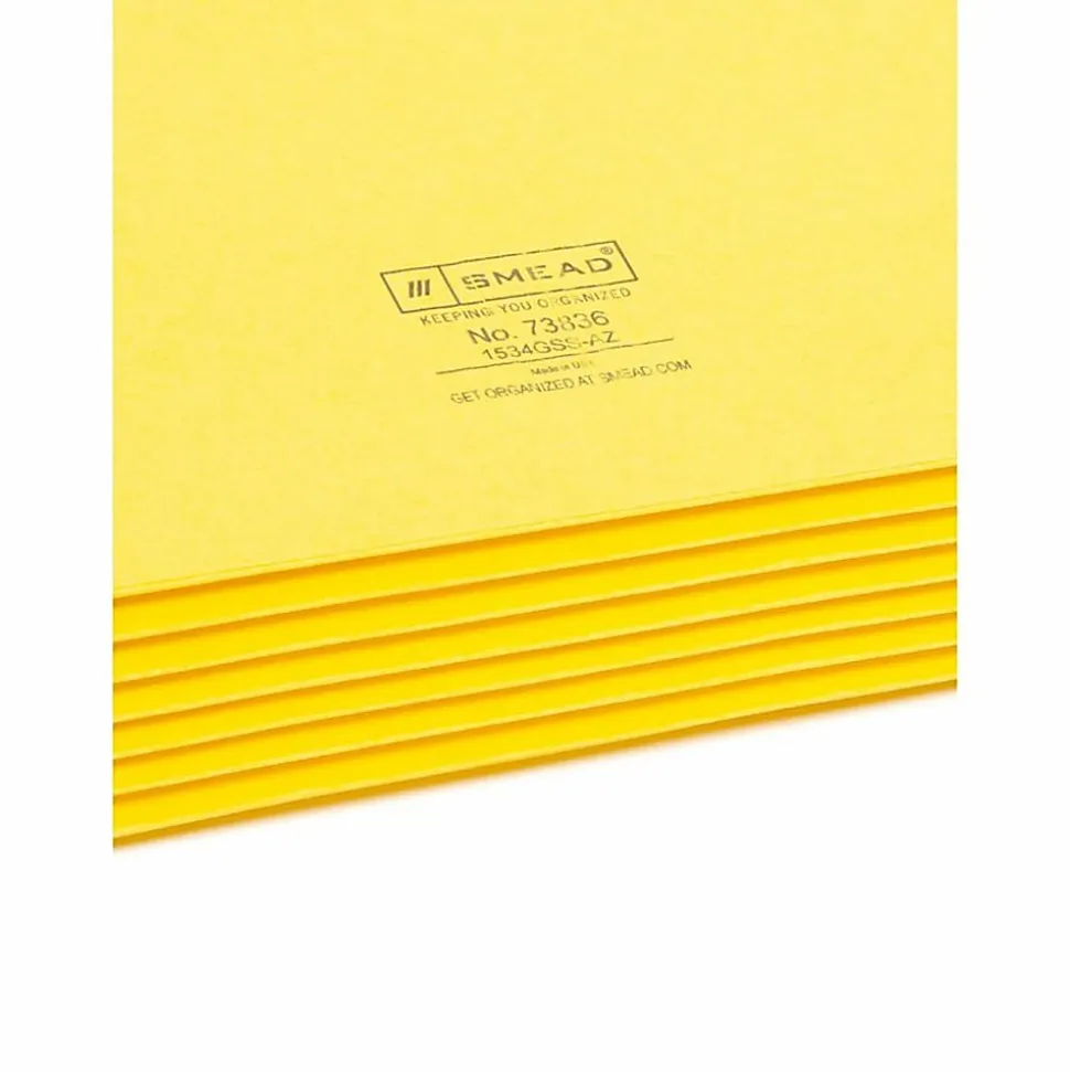 Smead® Top-Tab Expanding File Pockets, Letter Size, 5 1/4" Expansion, Assorted Colors, Pack Of 5