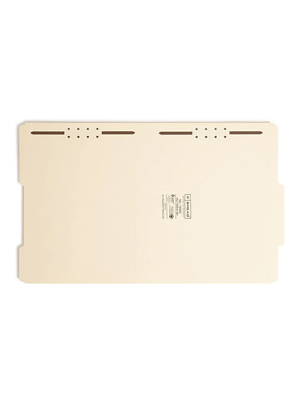 Smead® Top-Tab Fastener Folders With Tab, Letter Size, 2/5 Cut, Manila, Box Of 50