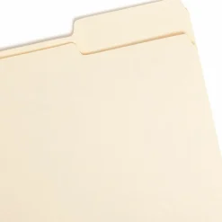Smead Top Tab File Folders, Letter Size, 8 1/2" x 11", 1/3 Tab Cut, Right Tab Position, 3/4" Expansion, Manila, Carton Of 500 Folders