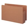 Smead® TUFF® End-Tab File Pockets, 3 1/2" Expansion, Legal Size, 30% Recycled, Redrope, Box Of 10