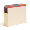 Smead® TUFF® End-Tab File Pockets, 5 1/4" Expansion, Letter Size, Manila, Box Of 10