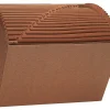 Smead® TUFF® Expanding File, 21 Pockets, A–Z, 12" x 10", Letter Size, 30% Recycled, Brown