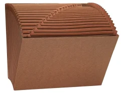 Smead® TUFF® Expanding File, 21 Pockets, A–Z, 12" x 10", Letter Size, 30% Recycled, Brown