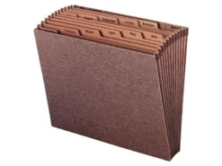 SmeadĀ® TUFFĀ® Expanding File, 12 Pockets, Monthly, 12" x 10" Letter Size, 30% Recycled, Brown