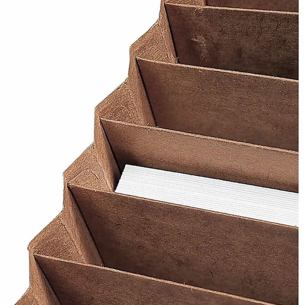 Smead® TUFF® Expanding File With Open Top, 12 Pockets, Monthly, 15" x 10", Legal Size, 30% Recycled, Brown