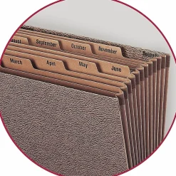 Smead® TUFF® Expanding File With Open Top, 12 Pockets, Monthly, 15