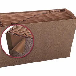 Smead® TUFF® Expanding File With Open Top, 12 Pockets, Monthly, 15