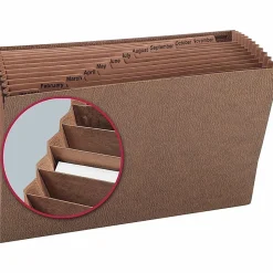 Smead® TUFF® Expanding File With Open Top, 12 Pockets, Monthly, 15