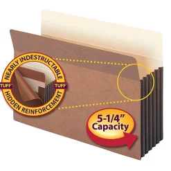 Smead® TUFF® Pocket File Pockets, 5 1/4