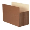 Smead® TUFF® Pocket File Pockets, 7" Expansion, 9 1/2" x 14 3/4", 30% Recycled, Redrope, Pack Of 5