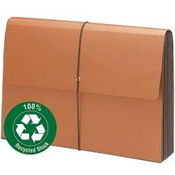 Smead® Wallets, 5 1/4" Expansion, Legal Size, 100% Recycled, Redrope, Pack Of 10
