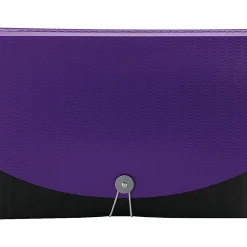 Smead® Wave 12-Pocket Poly Expanding File, Letter Size, 8 1/2" x 11", Purple/Black