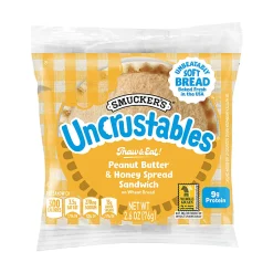 Smucker's Peanut Butter & Honey Wheat Uncrustables, 2.6 Oz, Total Qty 16