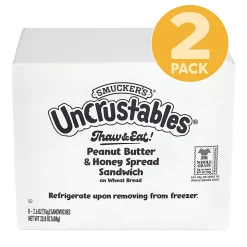 Smucker's Peanut Butter & Honey Wheat Uncrustables, 2.6 Oz, Total Qty 16