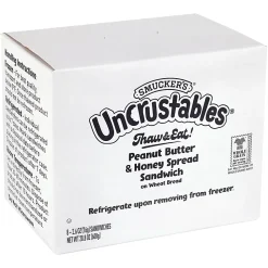 Smucker's Peanut Butter & Honey Wheat Uncrustables, 2.6 Oz, Total Qty 16