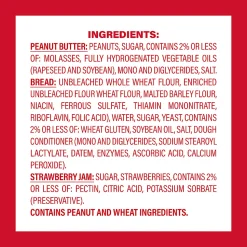 Smucker's Peanut Butter & Strawberry Wheat Uncrustables, 2.6 Oz, Total Qty 16
