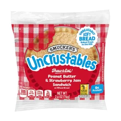 Smucker's Peanut Butter & Strawberry Wheat Uncrustables, 2.6 Oz, Total Qty 16